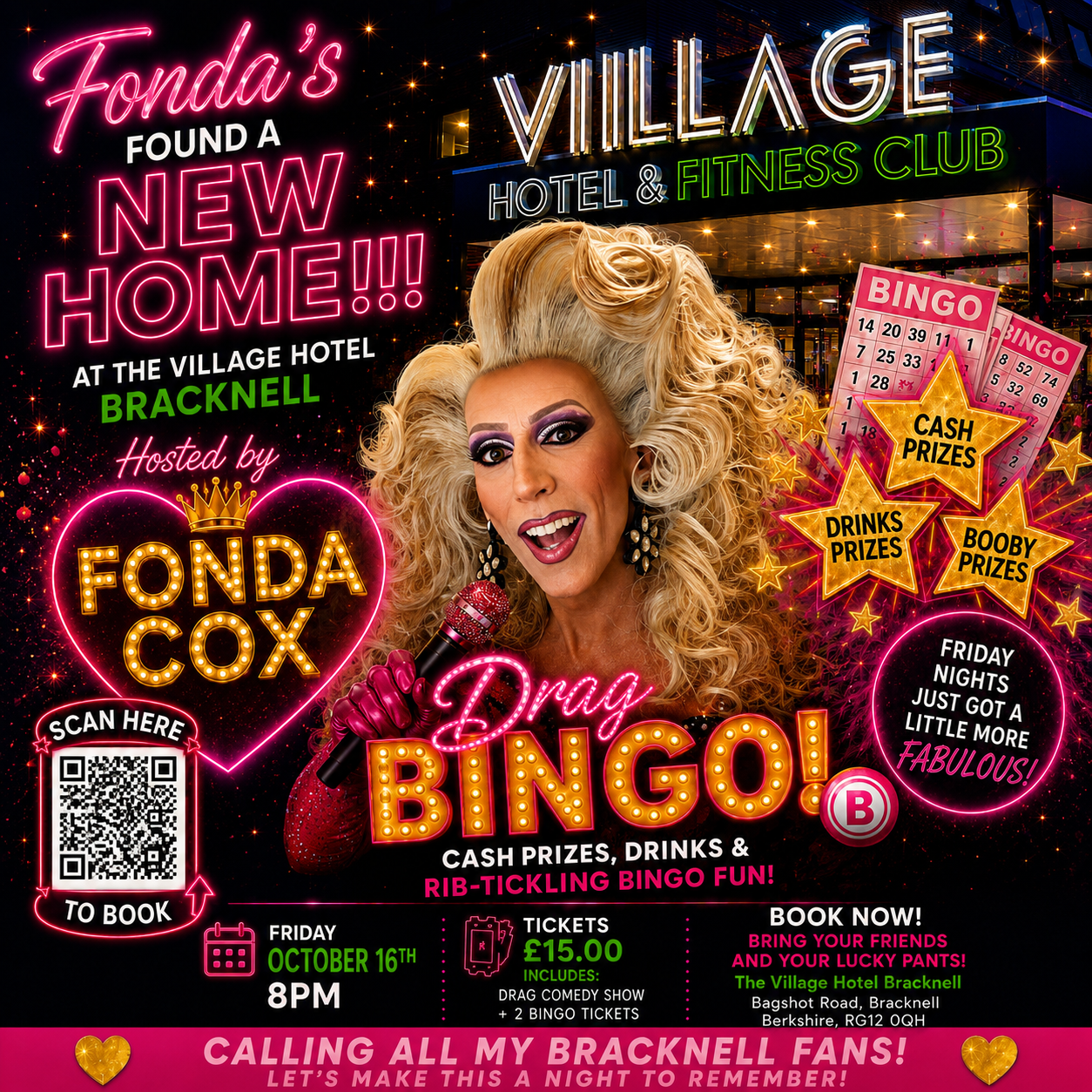 instagram advert for drag bingo October 16th in bracknell